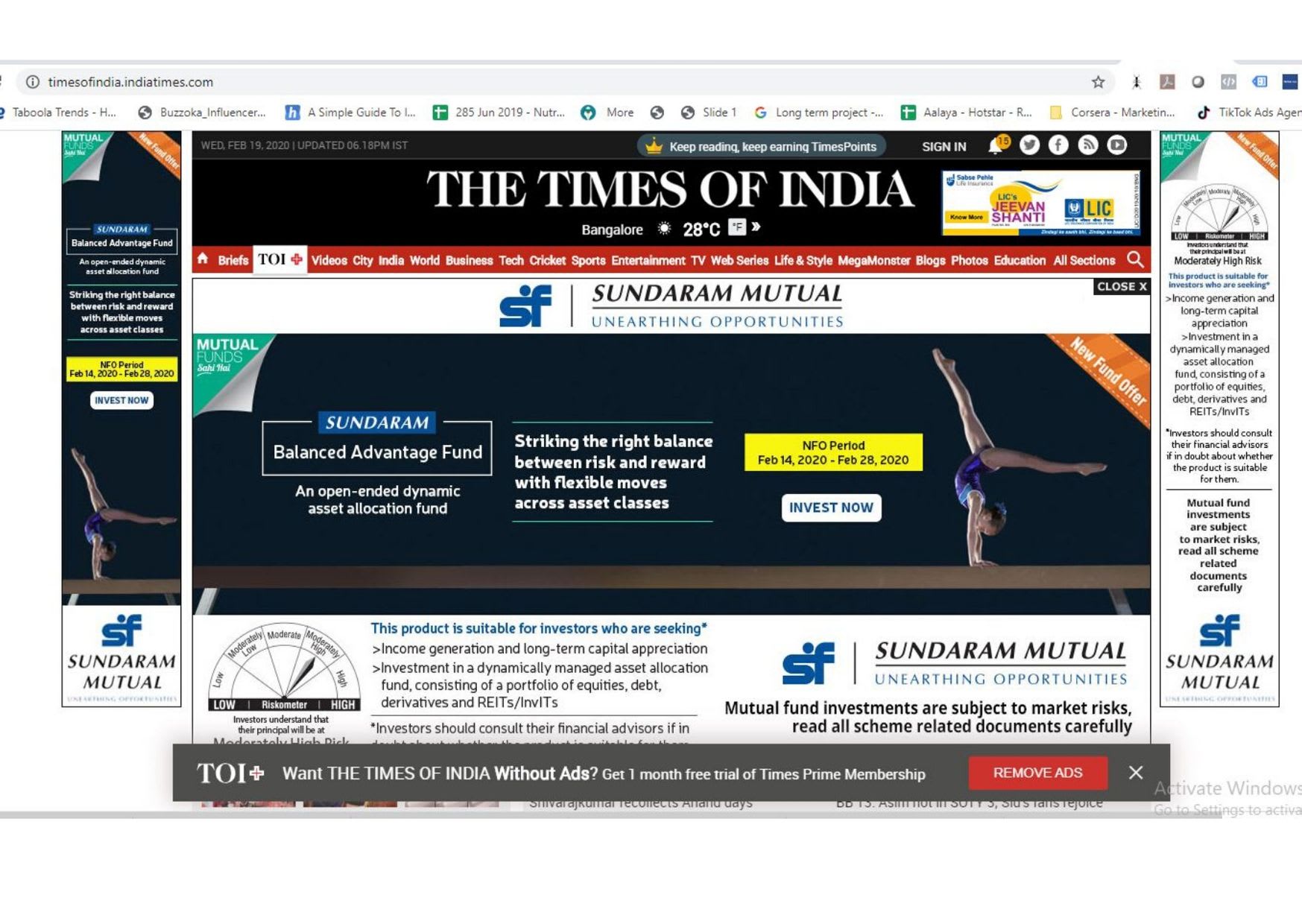 Times of India - Roadblock Advertising - Option 2
