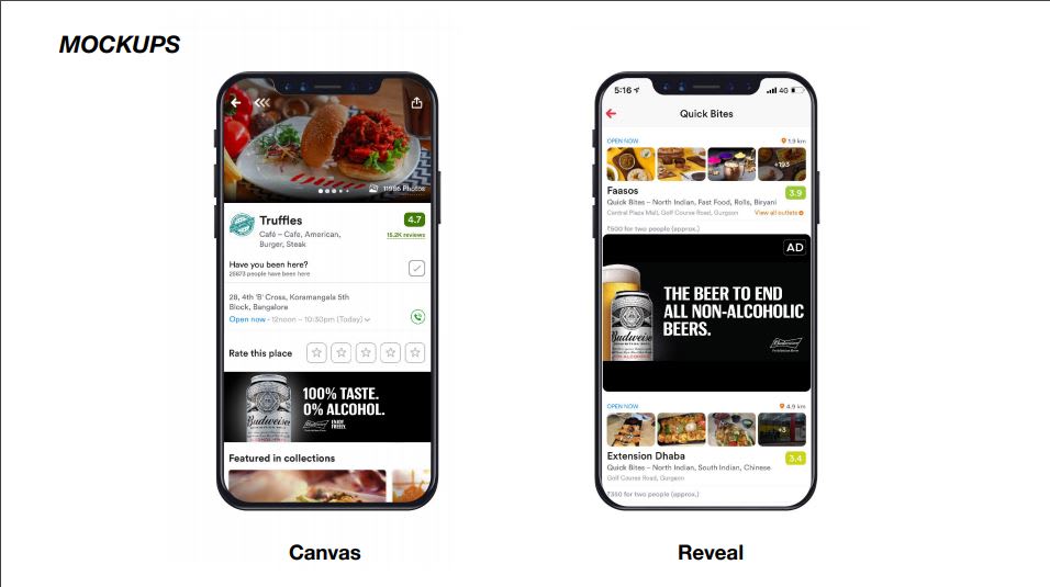 Zomato, Website - Masthead and Restaurant Page Advertising