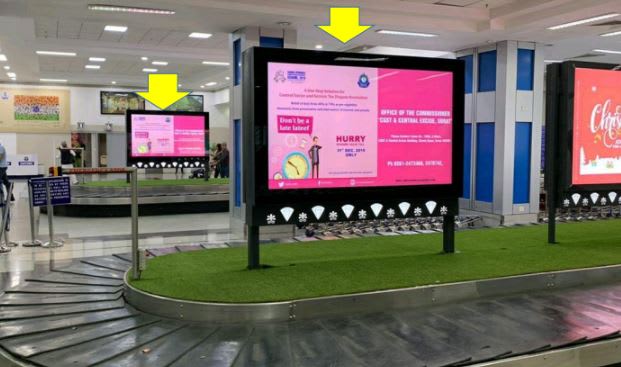 Arrival Area - 85 Inches - Baggage Claim  - Digital Screen