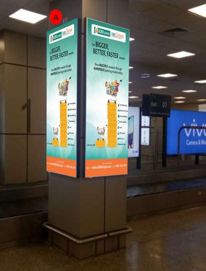 Arrival - 3 x 6 Ft - Domestic Arrival Corridor  -Pillar Panel