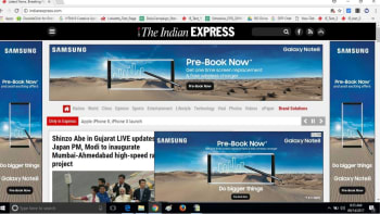 The Indian Express - RoadBlock Advertising Option 1
