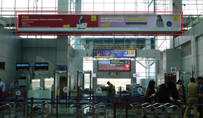 Departure Area - Above Security Check Gates  - 50 x 5 ft - Back Lit Panel
