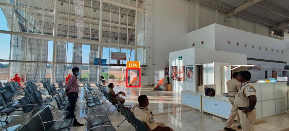 Departure Security Hold Area-Near Boarding Gate-3 W x 6 H Ft[2 Unit]