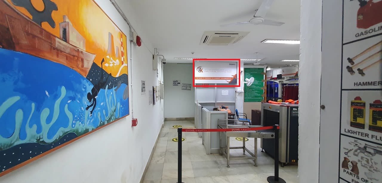 Departure Security Hold Area-Near Security Check SHA(Security Hold Area)-6 W X 3 H Ft[1 Unit/Total 2 Units]