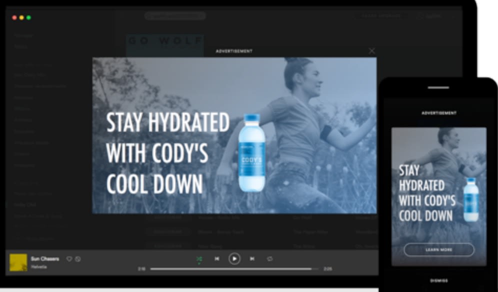 Spotify  Overlay Banner Advertising