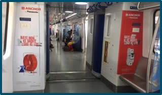 Metro Train - Hyderabad- Interior Branding