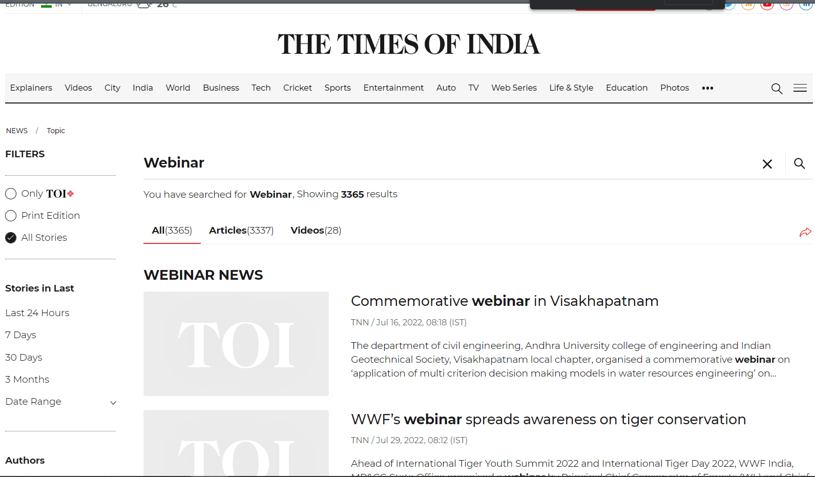 Times of India - Webinar Advertising - Option 1