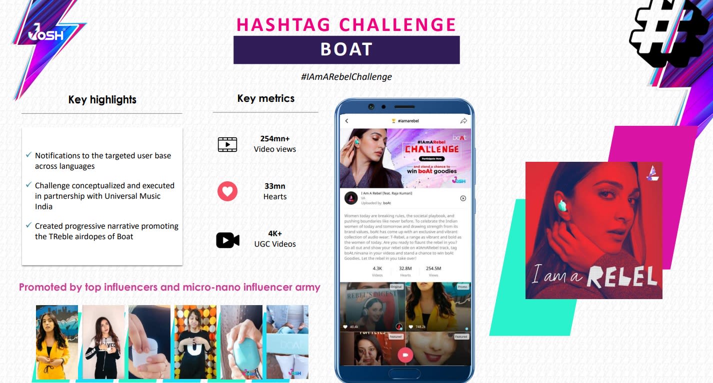 Josh App Hashtag Challenge Advertising