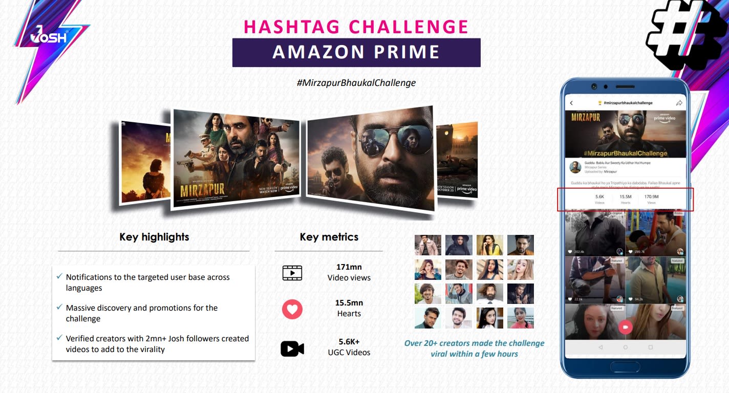 Josh App Hashtag Challenge Advertising