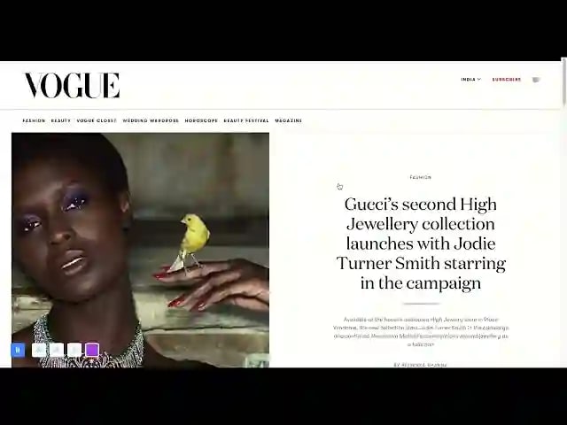 Vogue, Website - Standard Banner