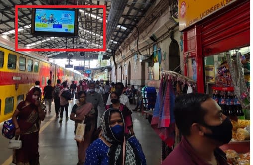 Digital Screen - Spread across platform 1 & 2