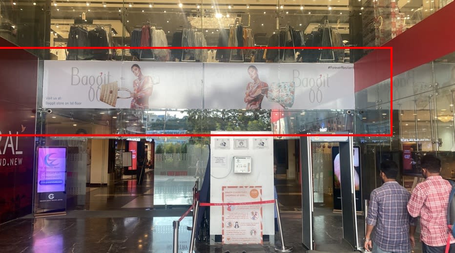 Glass Branding Popular Media Advertising in GSM Mall, Hyderabad