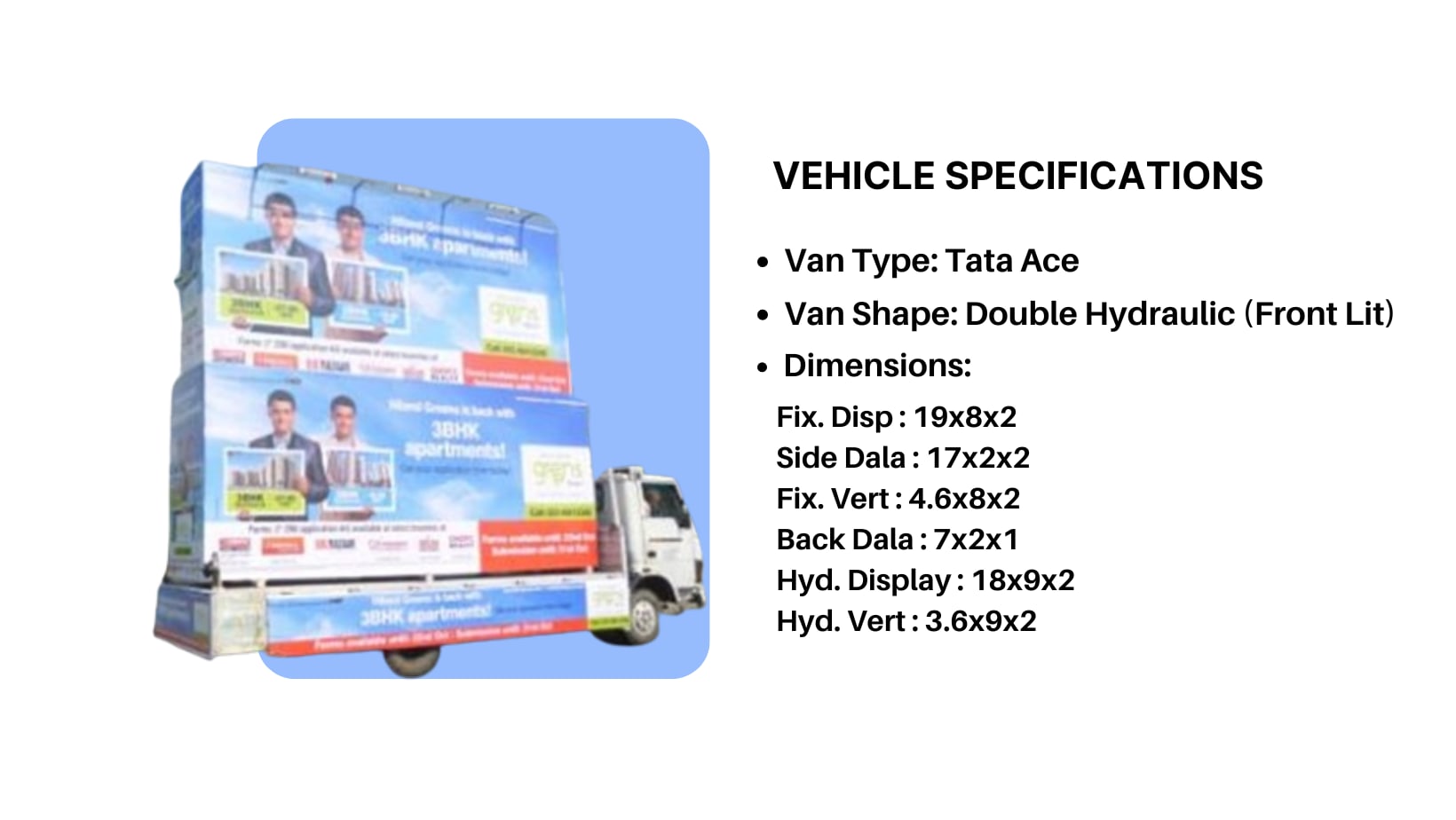 TATA Ace - T Shape Front Lit