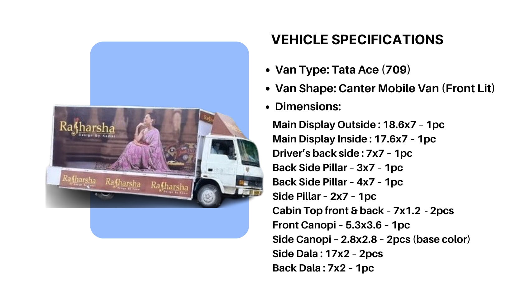 TATA Ace - T Shape Front Lit