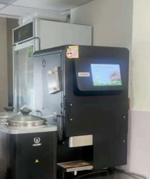 Digital Screen In Coffee Machine