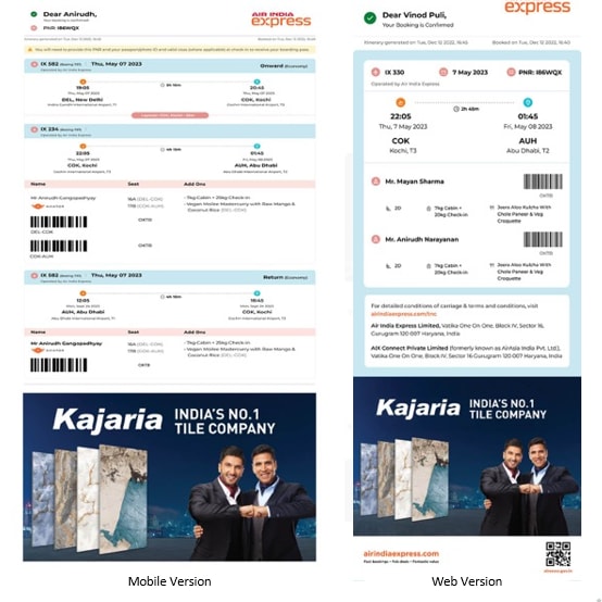 E-Boarding Pass & E-Ticket