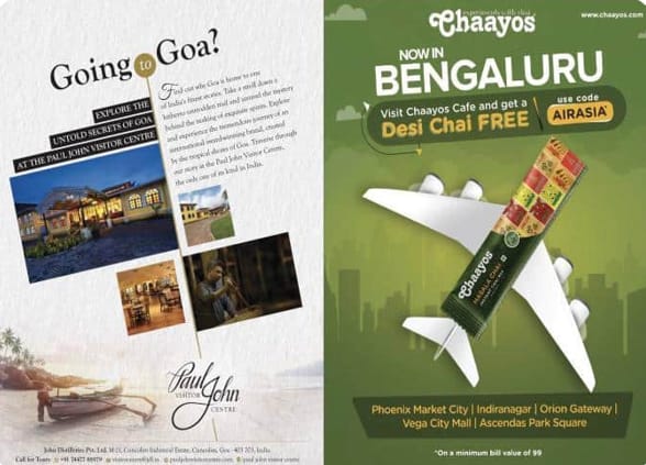 Inflight Food & Beverage Menu Card