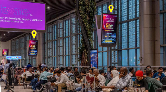 Boarding Gate Area, Unit – 22 screens, Size – 3 (W) x 5.5 (H) ft