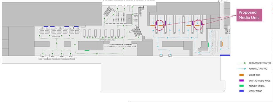 International Baggage Belt Area - 30 W x 10 H Ft