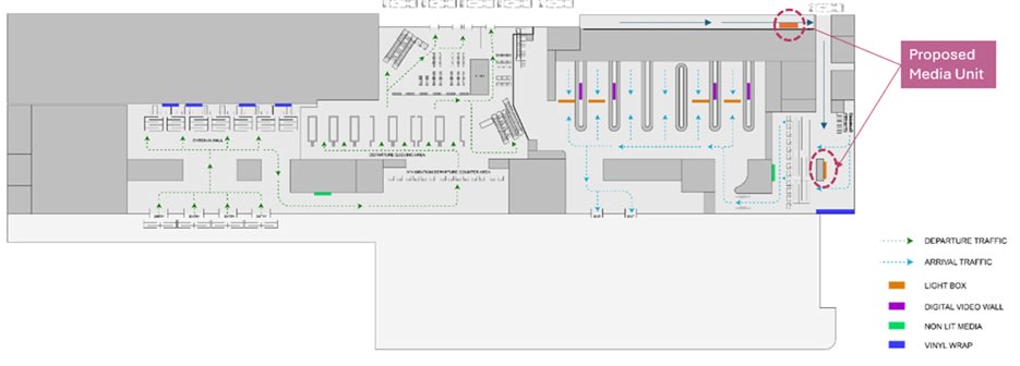 International Arrival Exit Area - 20 W x 8 H Ft (GF) & 21 W x 7 H Ft (FF) (Package of 2 Units)