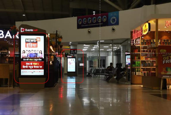 – Security Hold Area, First Floor, Unit – 7, Size – 65”, Digital Mupies