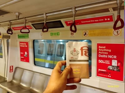 Metro Train - Delhi-Train Interior Panel Advertising-Rotem Train - Option 1