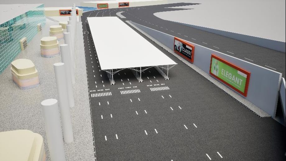 Opposite To exit gate - T1