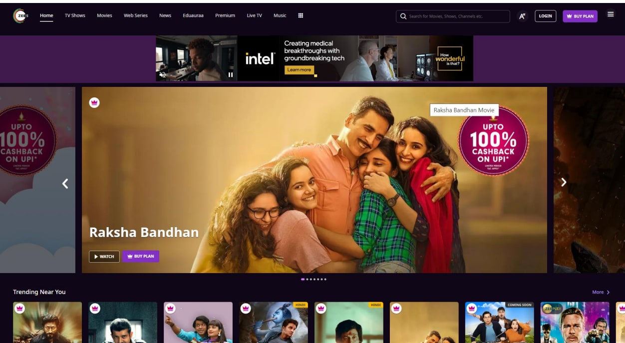 Zee5 App - Roadblock Advertising