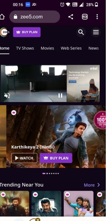 Zee5 App - Roadblock Advertising