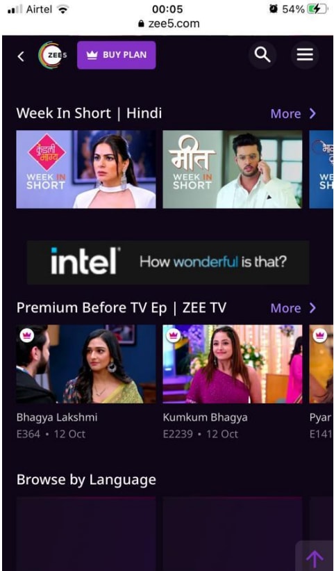 Zee5 App - Roadblock Advertising