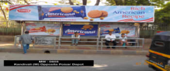 Advertising on Bus Shelter in Kandivali West 48640