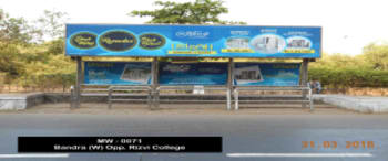 Advertising on Bus Shelter in Bandra West