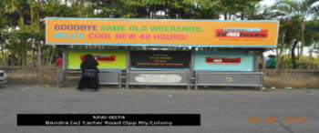 Advertising on Bus Shelter in Bandra West