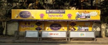 Advertising on Bus Shelter in Worli