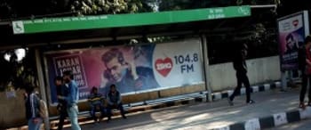 Advertising on Bus Shelter in Ber Sarai 84337