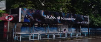 Advertising on Bus Shelter in Dadar 101903